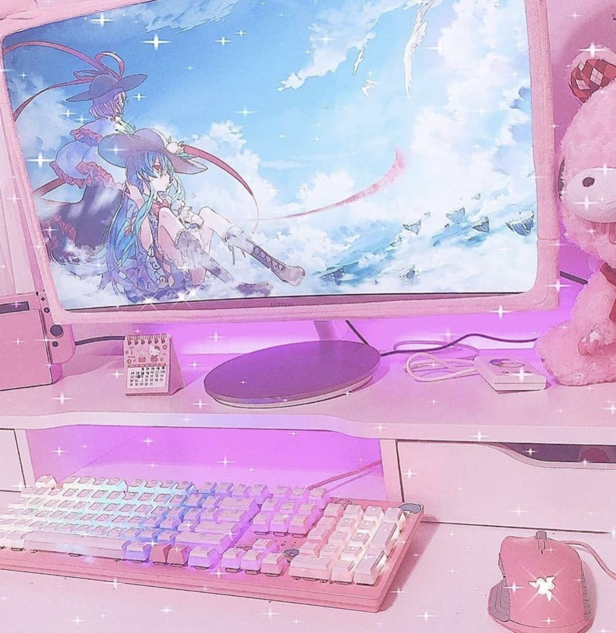 Featured image of post Pink Gaming Setup Anime